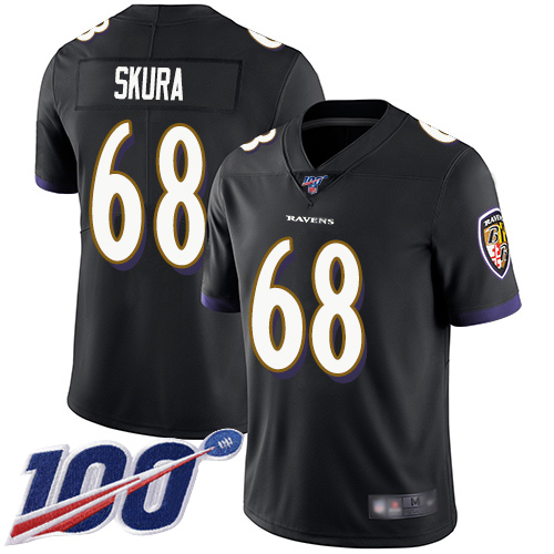 Baltimore Ravens Limited Black Men Matt Skura Alternate Jersey NFL Football #68 100th Season Vapor Untouchable